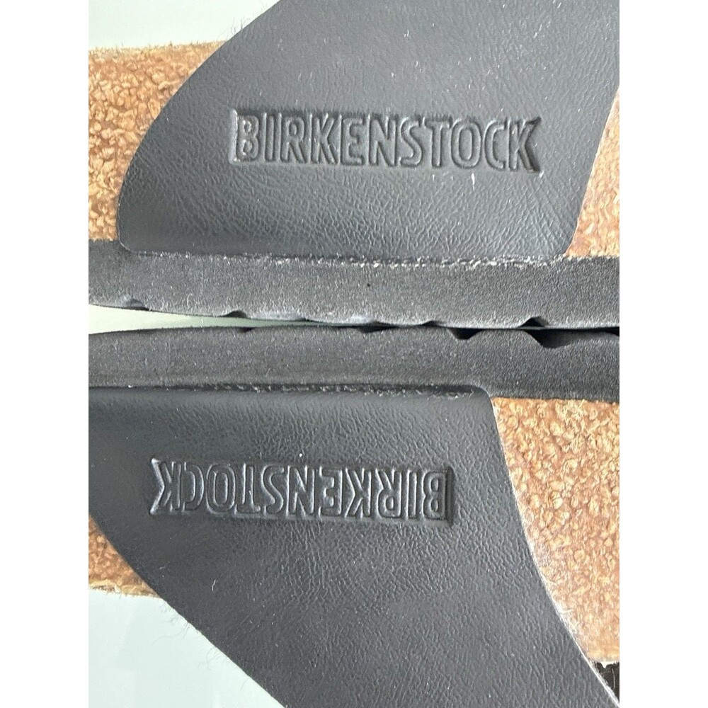 ✿ Birkenstock Gizeh Black Leather Sandals EU 39 US 8 Thong Comfort Germany